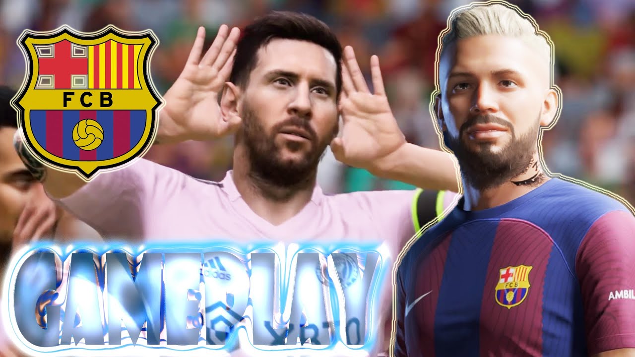 EA SPORTS FC 24 | GAMEPLAY FC BARCELONA VS INTER MIAMI CF EN CLASE ...