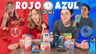 24 HORAS COMIENDO ROJO Y AZUL❤️💙- Emilyn