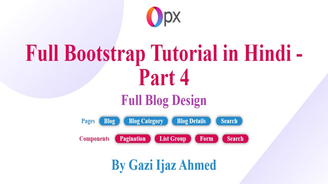 Full Bootstrap Tutorial In Hindi Part-4 | Bootstrap Tutorial ...