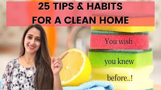 25 TIPS FOR A CLEAN HOME | HABITS FOR KEEPING A CLEAN HOUSE