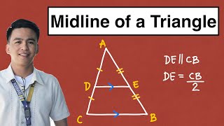 Midline of a Triangle (Midsegment) - Midsegment Theorem @MathTeacherGon