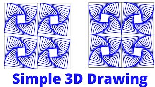 How to do geometric design | How to draw 3d geometric design | Geometric Design Drawing Easy 3d