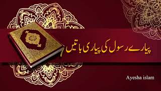 Pyare Rasool Ki Pyari Baaten|| Quran Aur Hadees| pakiza queen