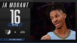 Ja Morant scores 16 PTS in Grizzlies’ win over the Lakers 💪 💪