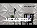 Decor de perete cu panouri de perete 3D din gips. Instalare DIY. RO