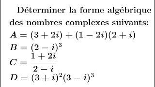 Nombres complexes (1): Forme algébrique.#expression _conjuguée