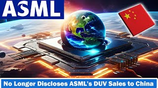 The Dutch no longer discloses ASML's DUV sales to China, and ASML increases its DUV sales to China.