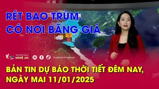 Bản tin Dự báo thời tiết đêm nay, ngày mai 11/01/2025: Rét bao trùm. Có nơi băng giá