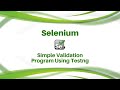 Selenium tutorial - Using assertions in Selenium - Simple validation program using Testng
