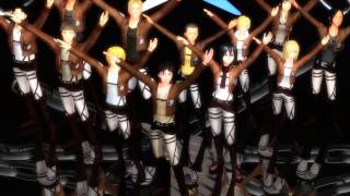 1080p【進撃のMMD】104期生で『pane dhiria』