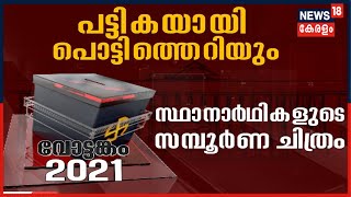 വോട്ടങ്കം 2021: പട്ടികയായി, പൊട്ടിത്തെറിയും; സ്ഥാനാർഥികളുടെ സമ്പൂർണ്ണ ചിത്രം | 14th March 2021