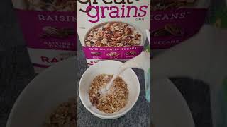 Great Grains Cereal With Raisins, Dates \u0026 Pecans #shorts #satisfying #amazing #yummy