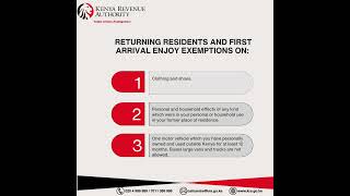 Exemptions enjoyed by Returning Residents  #storizaushuru#kra #itax