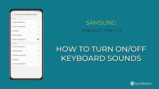 How to Turn On/Off Keyboard sounds - Samsung [Android 11 - One UI 3]