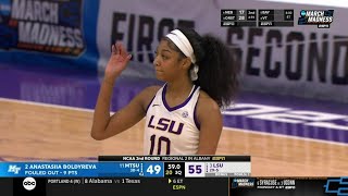 Angel Reese TAUNTS Player Fouling Out After FLOPPING For Call | NCAA Tournament, LSU Tigers vs MTSU