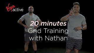 20-minute Grid Training class IN REAL TIME. Time to sweat with this On-Demand HIIT workout.