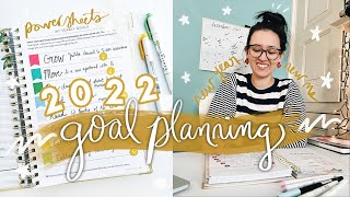MY 2022 YEARLY GOALS | goal-setting with powersheets | plan with me | tips to achieve your goals