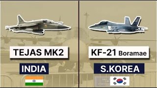 Comparison of KF -21 Boramae vs Indian Tejas MK2 aircraft
