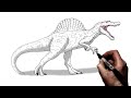 How To Draw Spinosaurus | Step By Step | Jurassic World