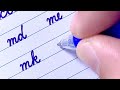 Easy Learning Cursive Writing | Letter Connections ma-mz | How to write English cursive writing