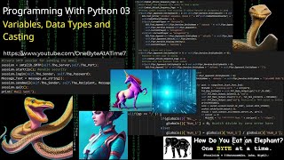 Programming With Python 03: Variables, Data Types and Casting