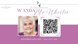 Wanda McWhorter Funeral Service