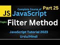 Filter Method in JavaScript Tutorial | Advanced JavaScript | JavaScript Array Filter in Urdu/Hindi