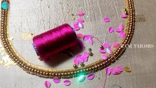 Simple and elegant bead and thread work using normal needle same like aari