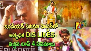 ఇండియన్ సినిమా హిస్టరీలో అత్యధిక DIS LIKES వచ్చిన టాప్ 4 సినిమాలు