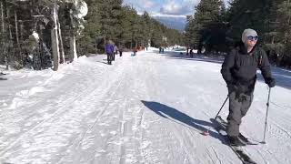 Ski road top to bottom: Skier crashes into side wall! Bansko has SNOW 2023