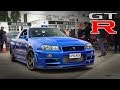 Nissan Skylines & GTRs leaving a Car Show