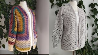 Altıgen Hırka Örüyoruz 2 🌹 Hexagon Cardigan / Örgü Hırka / Crochet Cardigan