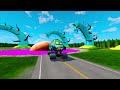 mega pits with mcqueen and pixar cars vs big u0026 small lightning mcqueen beamng drive battle