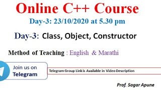 Day-3: Classes, Objects, Constructor in C++