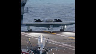 AMAZING! Northrop Grumman B-2 Spirit stealth bomber takes off from aircraft carrier