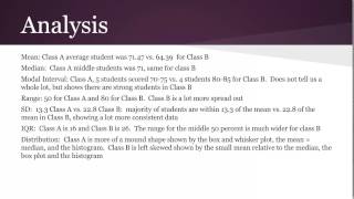 One Variable Analysis