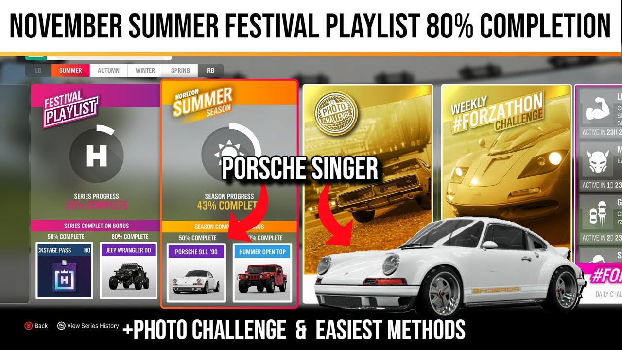 Forza Horizon 4 - November Summer Festival Playlist 80% Completion ...