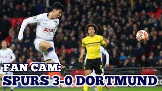 FAN CAM: Tottenham 3-0 Borussia Dortmund: Heung-Min Son 손흥민 孫興慜 Scores, Spurs Win 1st Leg: 13/02/19