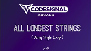 #9.1 All Longest Strings | Using Single Loop | Codesignal Solutions #javascript #coding #513