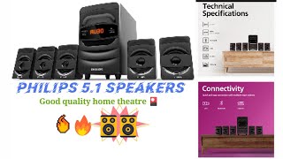 unboxing philips 5.1 home theatre || a good quality home theatre || sound, Bass 💥🔥 || PHILIPS ||