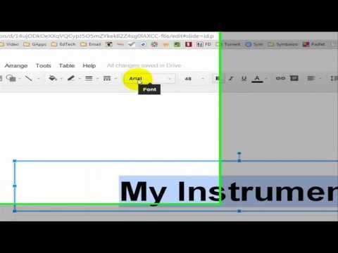Google Presentations: Changing the font, size of font, and colour Google Presentations: Changing the font, size of font, and colour