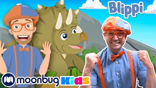 Learn Dinosaur Names | Dinosaurs for Kids with Blippi | Dinosaur Song and Toys | Moonbug Kids