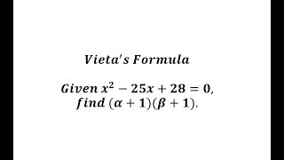 Vieta's Formula for Quadratics: Find (r1+1)(r2+1)