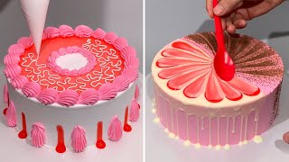 🌷🍫 Indulgent PINK Chocolate Cake Decorating Ideas Like a Pro 🥰 Most Satisfying Cake Recipes