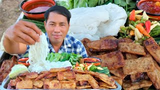 Amazing Yummy Khmer Noodle with Sang Vak Recipe | Eat Noodle With Ssang vak Delicious