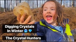 Digging Quartz Crystals in Winter: Unbelievable Finds! Episode 16