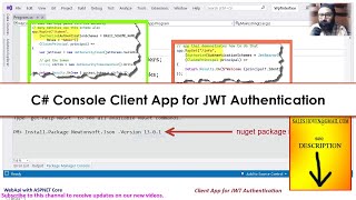 C# Console Client App for JWT Authentication | Web Api with ASPNET Core