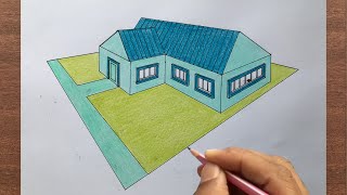 How to Draw a House in 2-Point Perspective