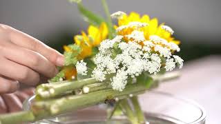 Basic Skills of Flower Arrangement  向日葵，妥协也是一种艺术