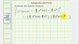 Ex: Integration by Parts - Definite Integral Involving a Quadratic and Natural Log Function